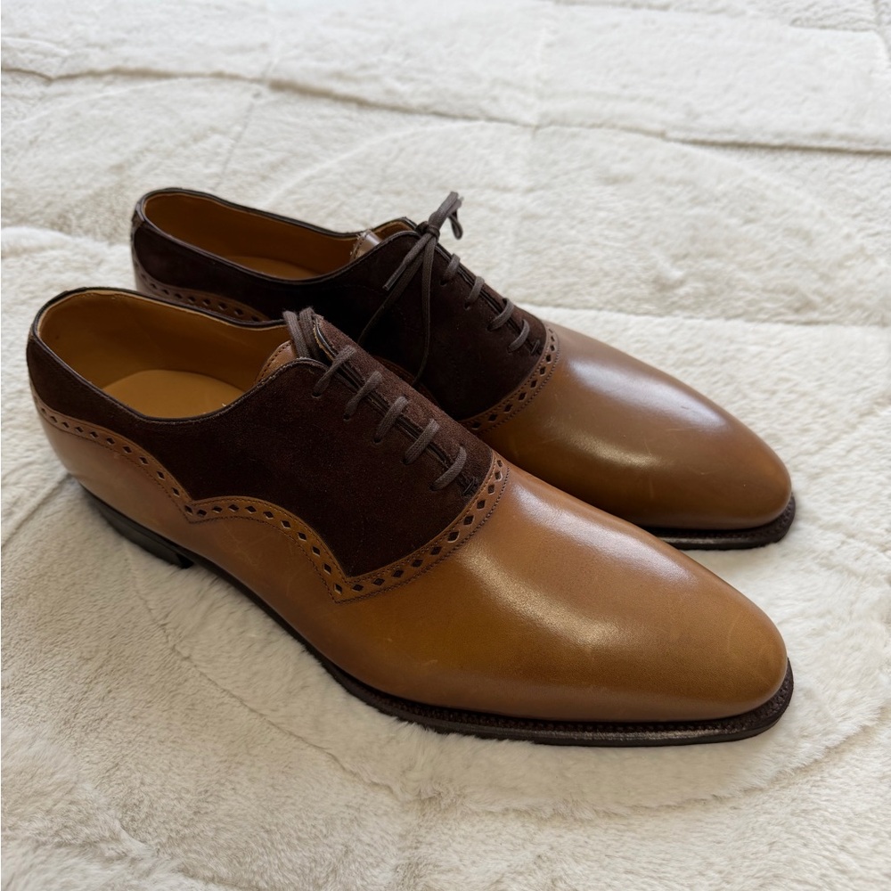 NEW $3,130 Corthay Wilfrid Suede Calf Leather Oxford Shoes 9/9.5 OLD MONEY